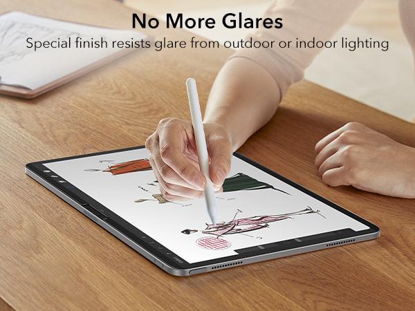 ESR Removable Magnetic Paper-Feel Screen Protector for iPad A16/10, iPad Air 11/13-inch&iPad Pro 11/12.9/13, Anti-Glare, Reusable, Write & Draw Like on Paper, Works with Tempered Glass