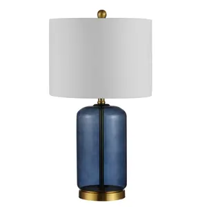 Novah Glass Table Lamp - Blue - Safavieh..