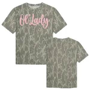 Ol Lady Bottomland Camo Tee, Mossy Oak Washed Out Mallard Tee, 3D Camo Style T-Shirt, Mossy Oak Washed Out Camo Tee, Camo T-Shirt Unisex Outdoors