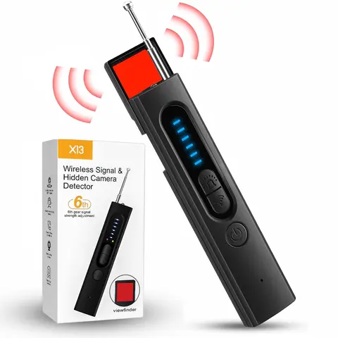 Hidden Camera Detector - Multi-Functional Bug & GPS Detector with 6-Level Sensitivity, 800mAh Battery, 30-Day Standby, Night Vision, 1-6.5GHz Frequency Detection, Keychain Design for Car, Hotel Use