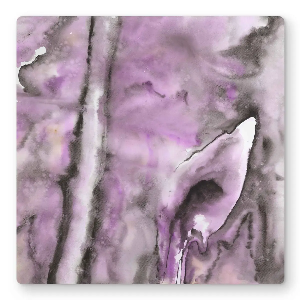 Begin Home Decor C1MP161611YOPG 16 x 16 in. Purple - Abstract Metal Print Wall Art for Bedroom Decor - Home Art