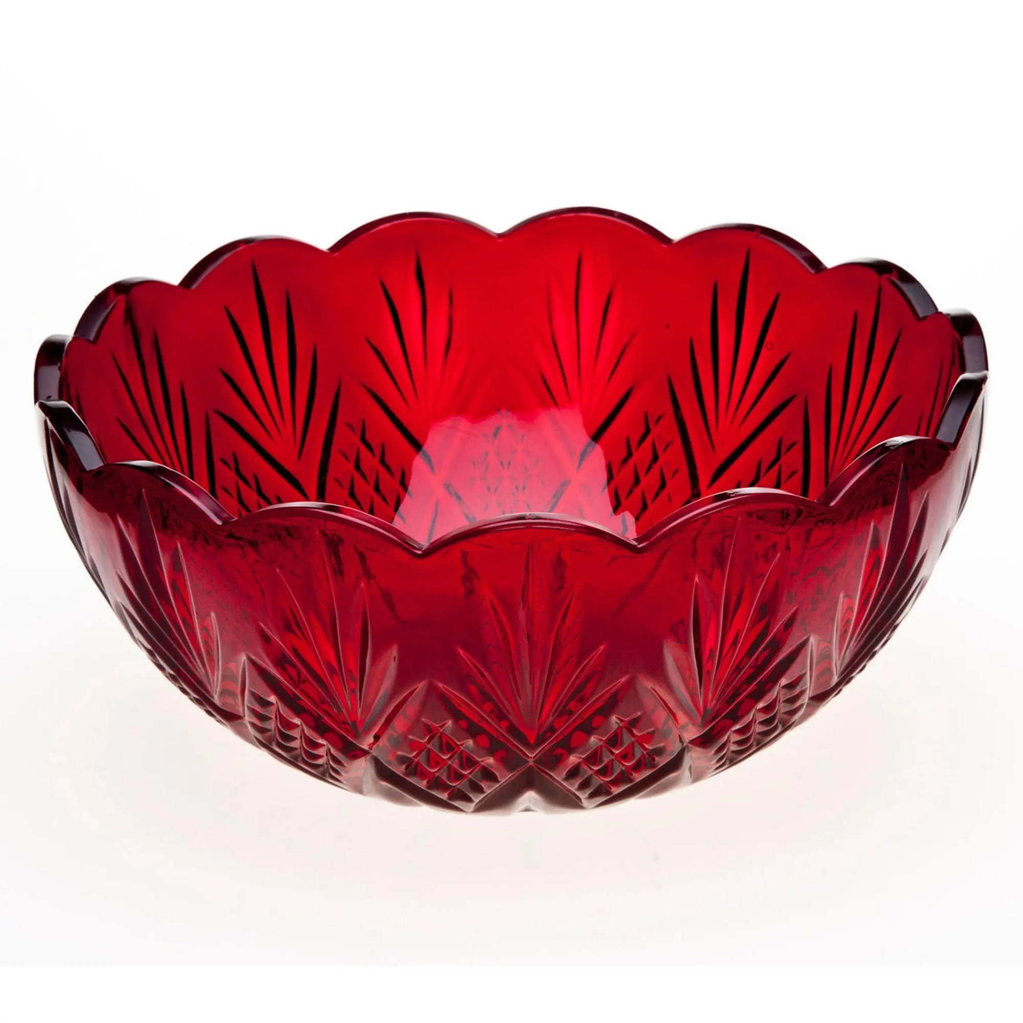 Godinger Dublin Crystal Red Serving Bowl