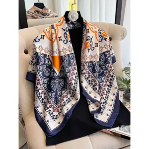 Women's Ditsy Floral Print Shawl, Boho Style Shawl for Women, Fashion Accessories for Daily Wear, Trendy All-match & Exquisite Scarf for Birthday Gift