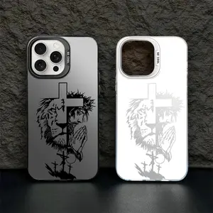 Jesus Cross Blessing Phone Case is suitable for iPhone 17 Air 16 15 14Plus 13 12 11Pro Max Plus XR XS Samsung Galaxy S25S24 S23 S22 IMD military anti drop, making it the perfect gift for family and friends-ZQ36