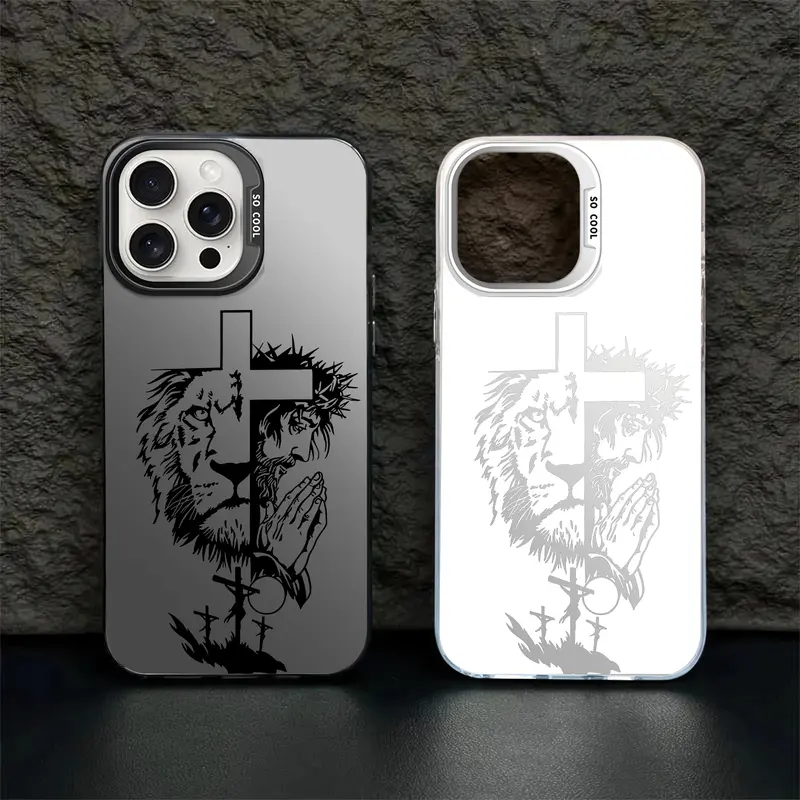 Jesus Cross Blessing Phone Case is suitable for iPhone 18 17 Air 16 15 14Plus 13 12 11Pro Max Plus XR XS Galaxy S25S24 S23 S22 IMD military anti drop, making it the perfect gift for family and friends-ZQ36