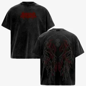 Dark gothic graphic tee, grunge washed t-shirt, metal style shirt, vintage fade black tee, streetwear gothic design, alternative fashion tee.