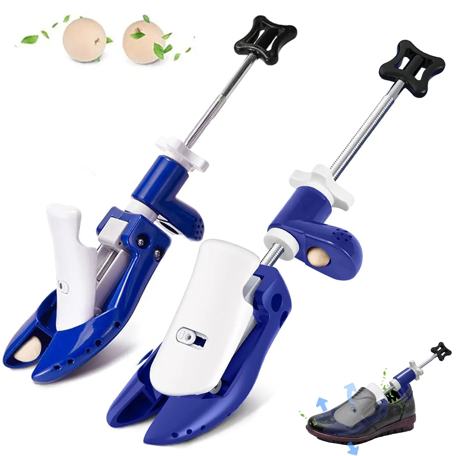 Men's & Women's Wide-Fit Shoe Stretcher - Professional Expander for Tight Shoes, Bunions & Toe Pain, Blue