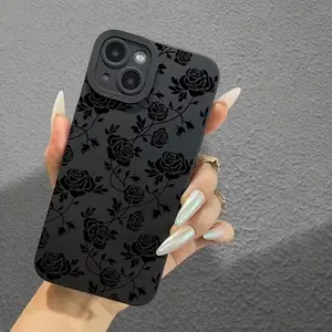 Dark Rose Phone Case - Premium Rose Full-Encased Anti-Drop Protection Cover, suitable for iPhone 17/16/15/14/13/12/11