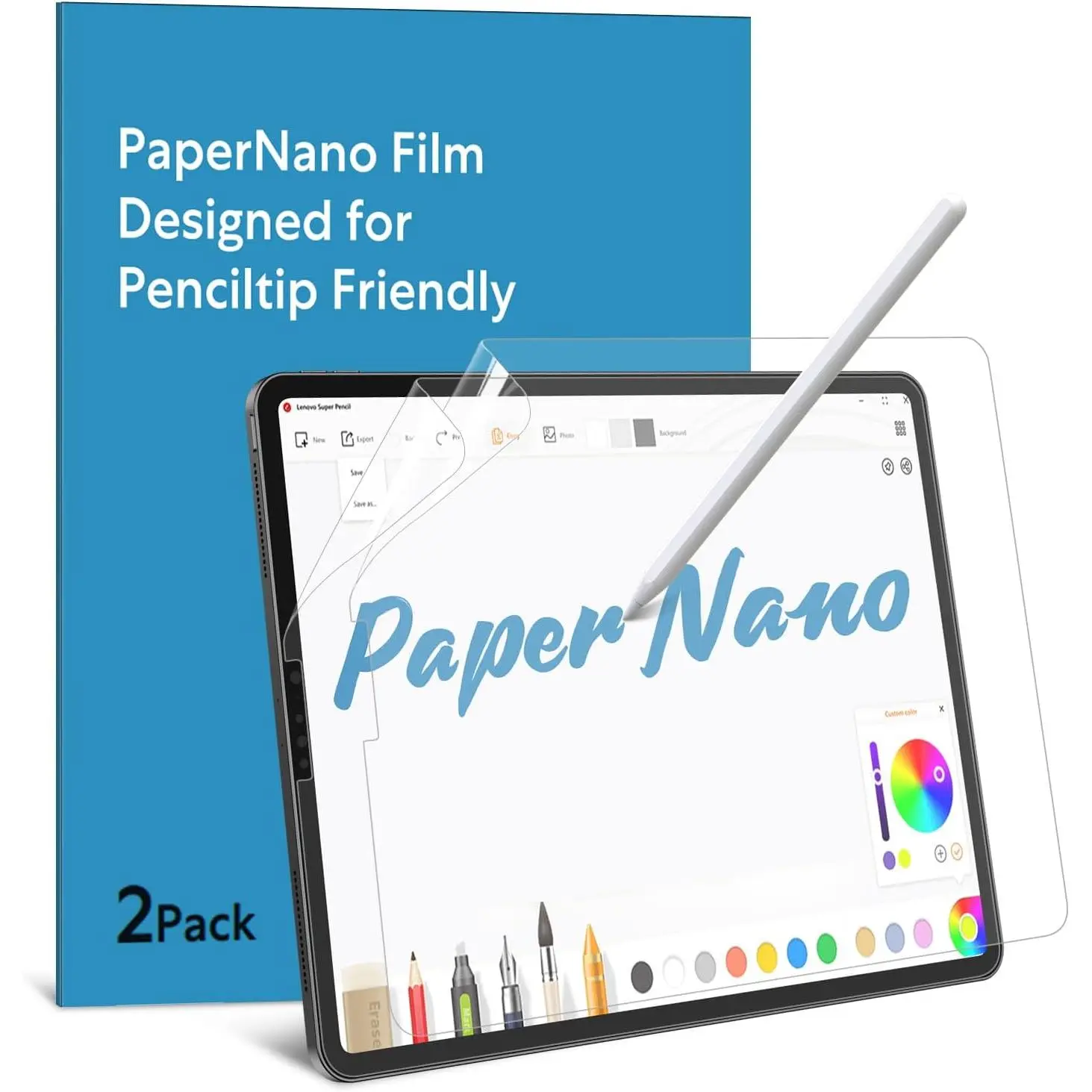 2 Pack Paperfeel Screen Protector Compatible with iPad Pro 11 (2022&2021&2020&2018)/ iPad Air 5th & Air 4th Generation(10.9 Inch), Crafted for  Writing, Anti Glare, Easy Installation