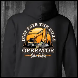 Dirt Pays Excavator Premium eco hoodie - Perfect for Any Occasion - Menswear, Shirt Soft Classic
