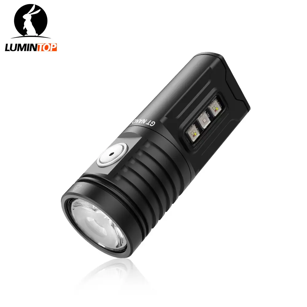 LUMINTOP GT Nano 5.0 High Lumen EDC Flashlight, 1400 Lumens, Multifunctional Portable Light with RGBW Side & UV, IPX8 Waterproof Rechargeable for Camping, High Lumen Flashlight, Multifunctional Flashlight powerful