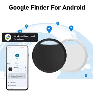 Android Smart BT-compatible Tracker Device, Google GPS Locator for Keys Wallet Luggage Pets, Precise Tracking for Android Smartphone Users, Smart Tracking Tag