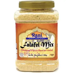 Rani Falafel Mix (Chickpeas & Spices Blend for Falafel) 48oz (3lbs) 1.36kg PET Jar ~ All Natural | Gluten Friendly | NON-GMO | Kosher | Indian Origin
