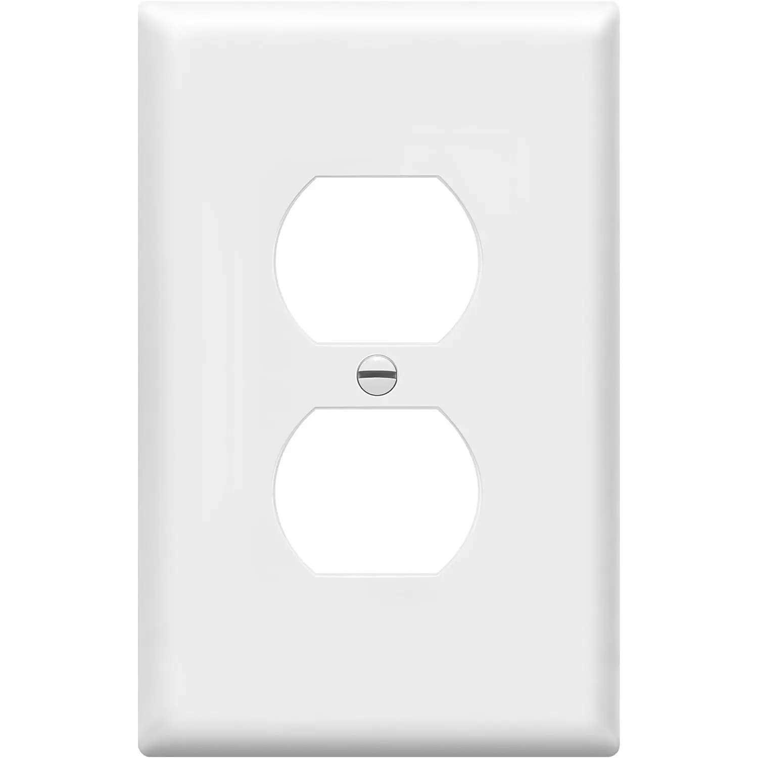 ENERLITES Duplex Receptacle Outlet Wall Plate, Electrical Outlet Cover, Mid-Size Size 1-Gang 4.88" X 3.11", Unbreakable Polycarbonate Thermoplastic, UL Listed, 8821M-W, White Top Greener Inc