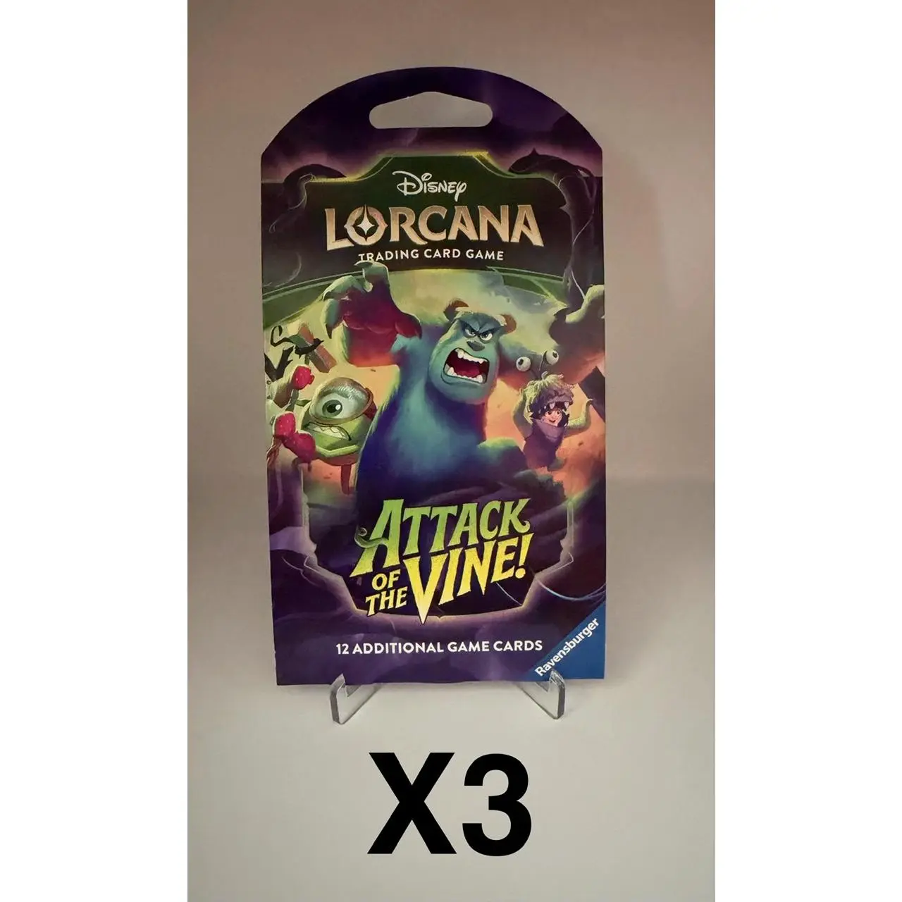 Disney Lorcana Trading Card Game Attack of the Vine Booster Pack X3