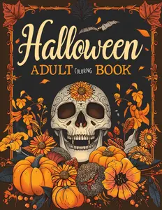 Halloween Adult Coloring Book 50 Intricate Designs Unique Themed Pages for Relaxing Activity Creative Outlet Perfect for All Colorists