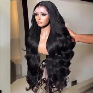 Front Lace Wig 2025 Hot-Selling Women's Middle Part Long Curly Hair Big Waves Front Lace Wig Cap