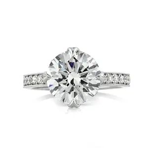 4.03ct Round Brilliant Cut Lab Grown Diamond Engagement Ring 4.03ct Round Brilliant Cut Lab Grown Diamond Engagement Ring