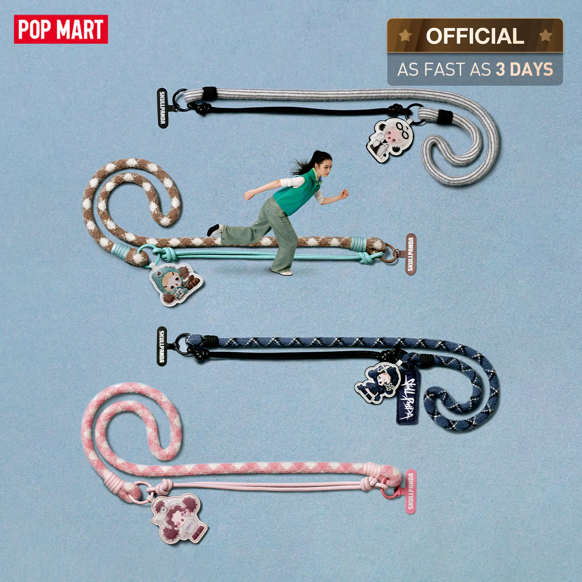【NEW】POP MART θ SKULLPANDA Off Mode Series Phone Lanyard Blind Box [ship by Aug.19th]