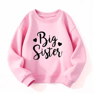 Big Sister Shirt for Toddler Baby Girl Outfits Promoted to Big Sis Announcement Sweatshirt Toddler Girls Gifts 2-13Y Long sleeves Shirt