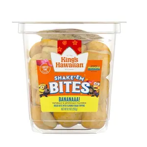 Limited Time King Hawaiian Shake’em Bites, Banana Flavor Bread Bites with Sugar Toppings, 1 Box (252g)