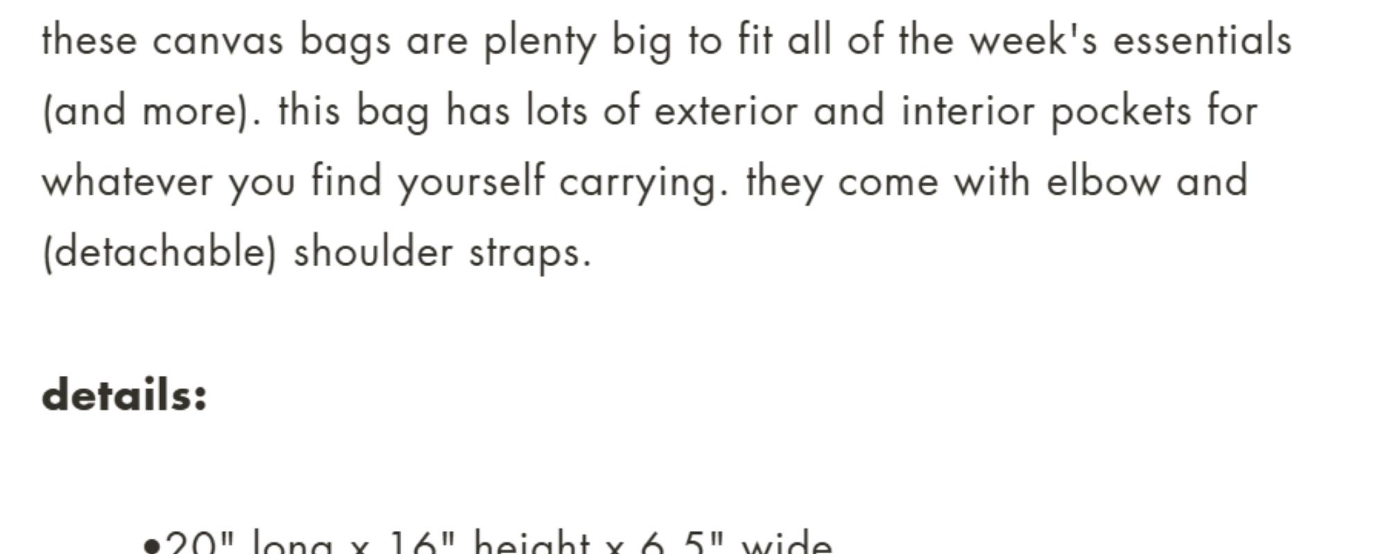 Kinsley Canvas Tote Bag - Final Sale, Women's