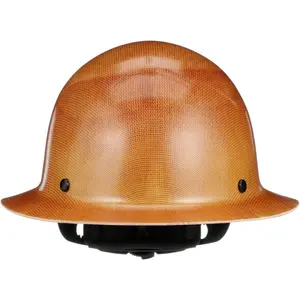 Skullgard Full-Brim Hard Hat with Suspension - Non-Slotted Cap, Made of Phenolic Resin, Radiant Heat Loads up to 350F, Standard Size Hard Hat | Fas-Trac III Ratchet Suspension