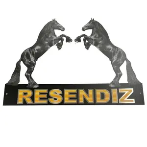 Frisian Horse Model # 103 Aluminum Wall Sign 20.5in wide X 15in High