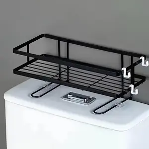 1pc Bathroom Over The Toilet Storage Shelf, Bathroom Storage Organizer, Bathroom Storage Rack, Shampoo Shower Gel Holder Organizer, Bathroom Accessories, Bathroom Storage And Organization, Bathroom Organizing Accessories