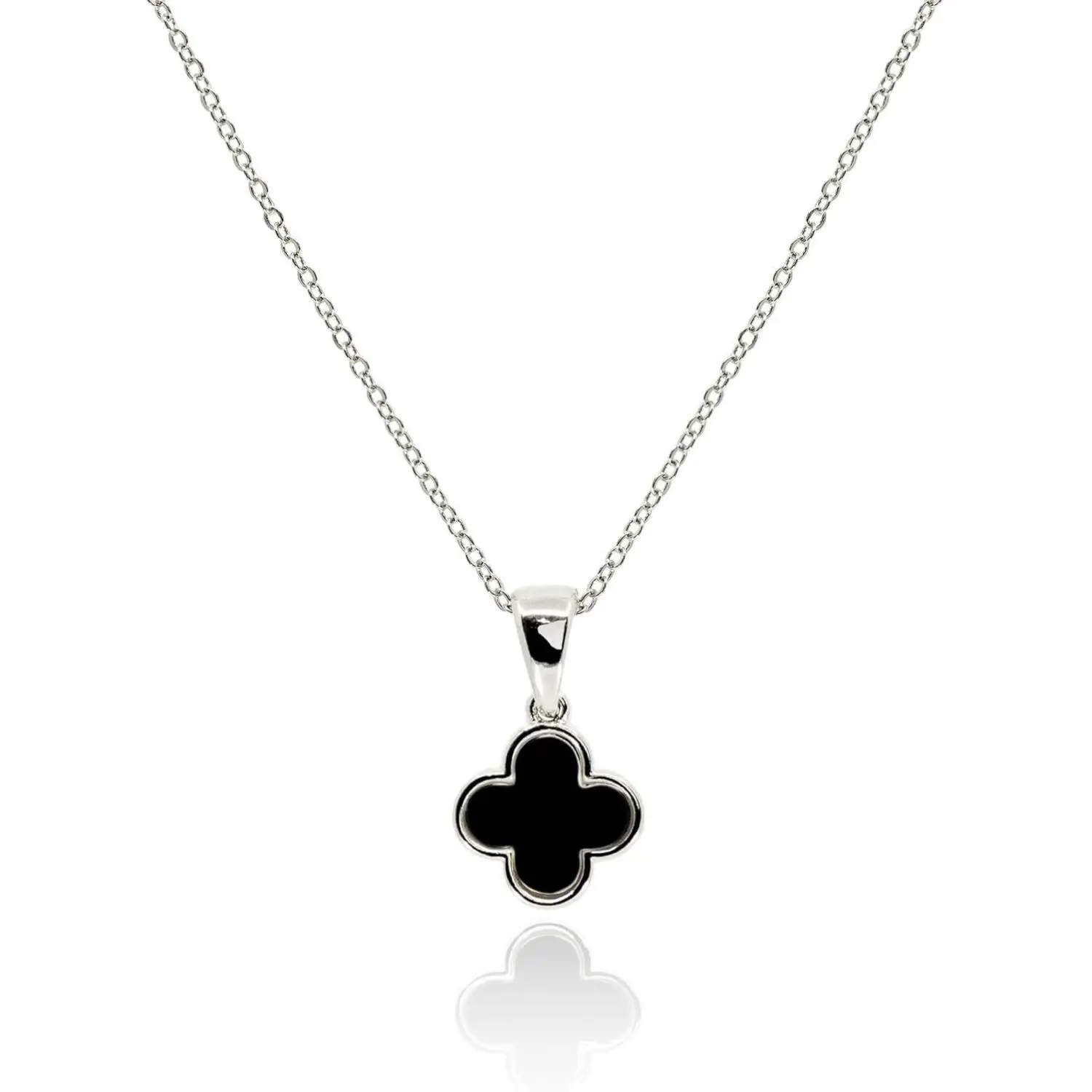 Four Leaf Clover Necklace for Women Dainty Mother of Pearl White Black Onyx Pink Blue Mint Green Crystal Lucky Clover Pendant 14K Gold Plated Jewelry Gifts [CVRN]