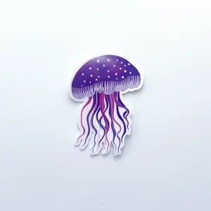 Twilight Tentacle Clear Jellyfish Sticker