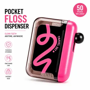 Portable Floss Dispenser, Cute Automatic Dental Floss Picks Case, Refillable Travel Floss Holder, Hygienic Mini Floss Container for Purse, Car & Daily Use，An essential oral care wonder tool