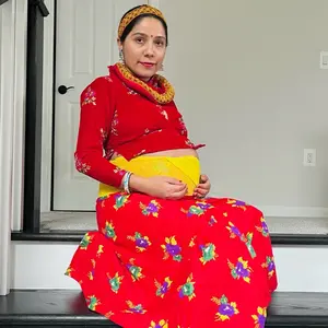 Nepalese Gunyo Choli Set: Traditional Gunyo Choli Set / Maternity Photoshoot Dress / Cultural Dress