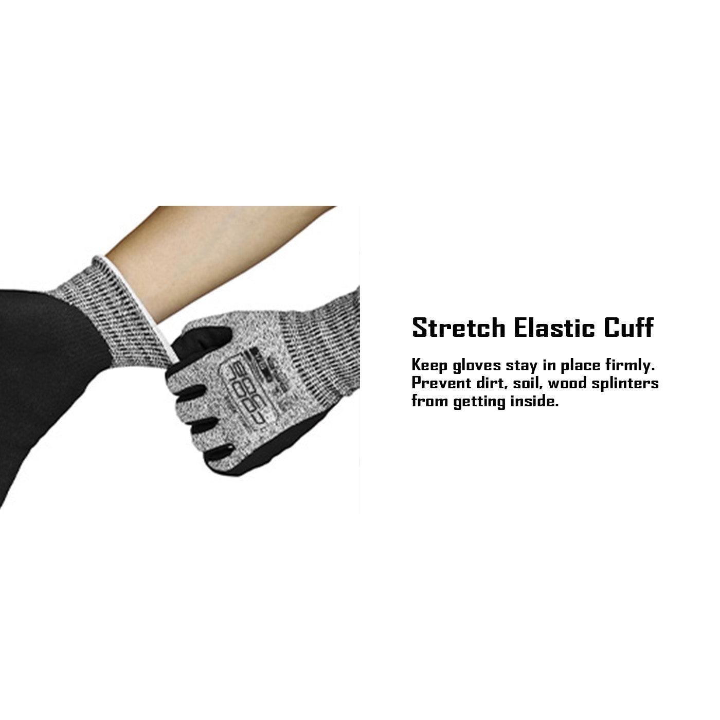 COOLJOB A3 Cut Resistant Safety Work Gloves, Touchscreen, Fishing Gloves(Black)