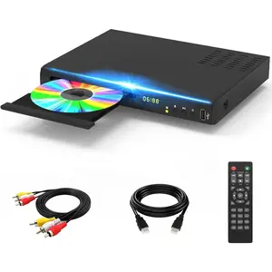 Blu Ray DVD Player, 1080P  Theater Disc System, Play  DVDs and Region A 1 Blu-Rays, Support Max 128G USB Flash Drive + HDMI/AV/Coaxial Output + -in PAL/NTSC with HDMI/AV