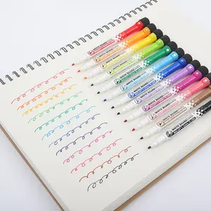 Magnetic Whiteboard Pens Set of 12 Colors, Erasable Dry Erase Markers, Reusable and Strong Adhesive, Ideal for Office, Classroom, Home