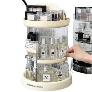 Rotating Transparent Cosmetic Storage for Perfume & Skincare