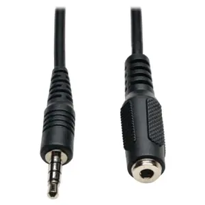 Tripp Lite P318-006-MF 3.5mm Mini Stereo Audio 4-Position TRS Male-to-Female Headset Extension Cable, 6 ft, Computer Tech Accessories, Connector Plug