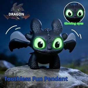 Light-Up toy  Cartoon Dragon Eye Keychain toy with LED Light – Cute PVC Dragon Bag Charm for Keys, Backpacks, Purses & Gifts, Fun Flashing Eye Light Accessory