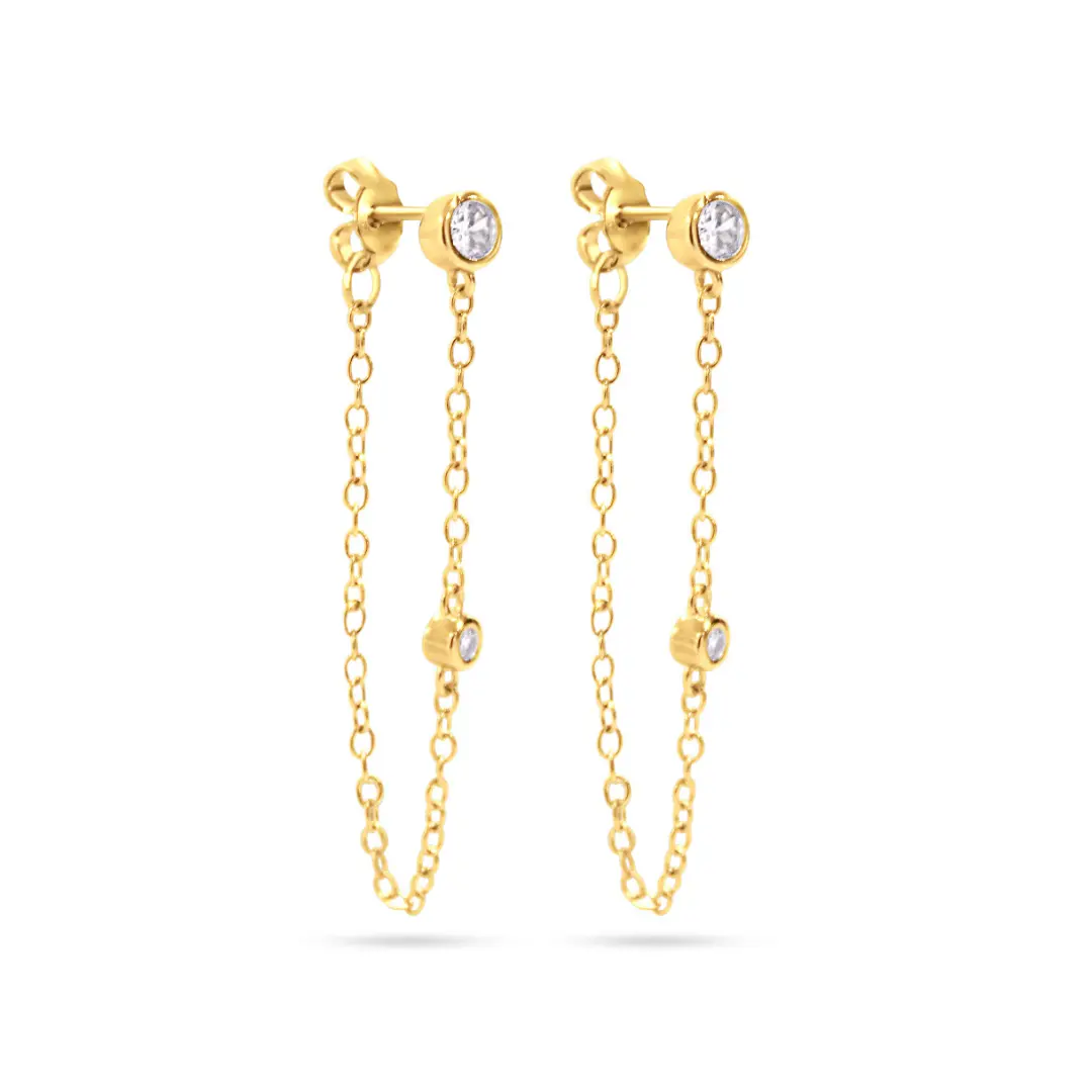 Luxe Ear Chain Studs
