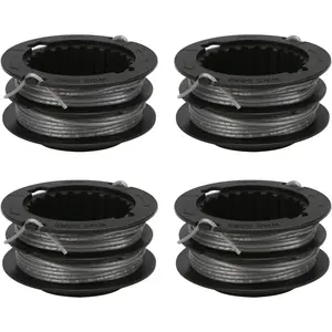 SB00L00 String Trimmer Replacement Spool 17ft .080" Compatible with Greenworks ST60V ST60V-T0 80V ST80L200 Front Mount String Trimmer Refills Dual Line 2901619 2906302 (4 Pack)