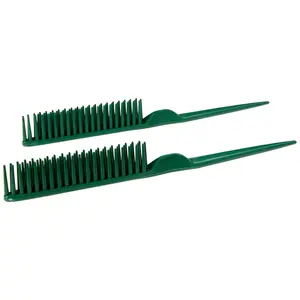 3 Row Styling Comb For Detangling, Defining And Separating Curls (Green)