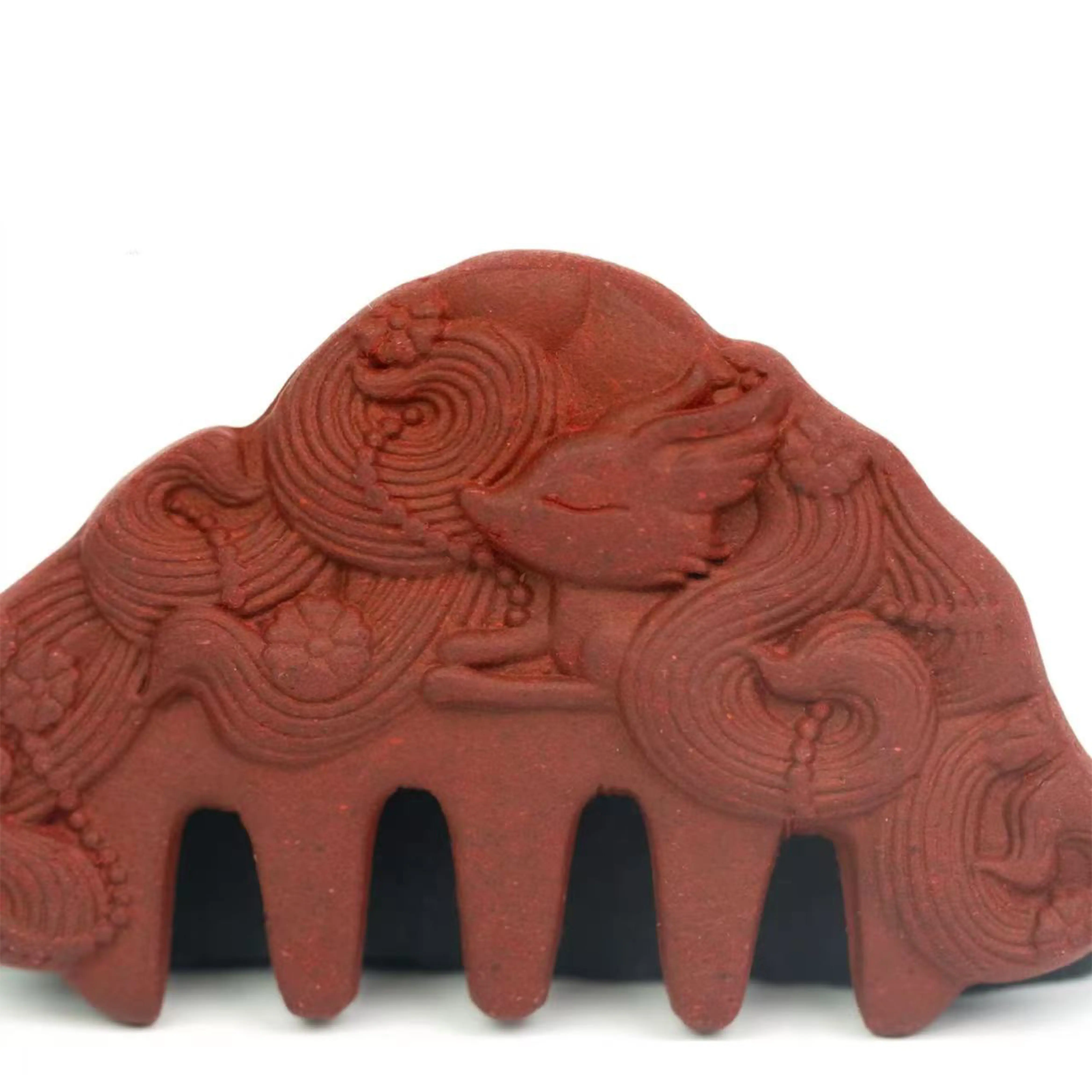 9-Tailed Fox Fragrance Incense Comb A003 - Traditional Scented Rare Stone Carving Collectible Cultural Item, Grooming Tool with Fox Symbolism, Compact and Portable for Massage & Work Use, Calming Experience