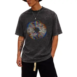 Psychedelic Mushroom Magic Tee – Washed Spore Print T-Shirt with Retro Vibes