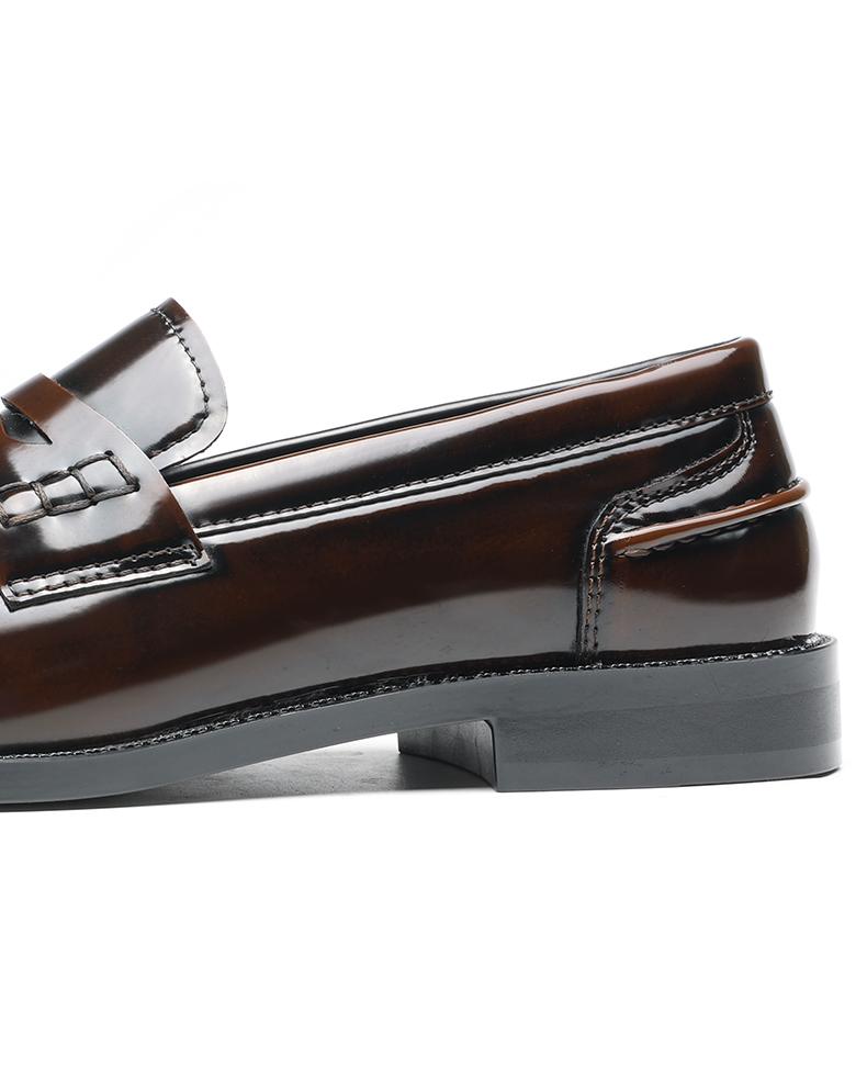 Men's Classic Penny Loafers, Glossy Slip-On Formal Dress Shoes8661