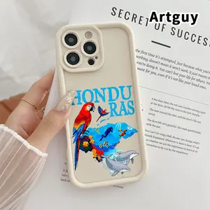 Phone Case for iPhone 17 Pro Max 16 Plus 15 14 13 12 11 Air E Honduras Marine Splendor Shockproof Silicone TPU Bumper Drop Protection Soft Cover