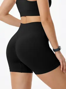Women's High Waist Peach Butt Seamless Shorts, Tummy Control Anti-Chafe Design, Casual Sports Fitness Wear for All Seasons