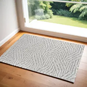 212 MAIN 2x3 ft. Abstract Print Power-Loom Rectangle Soft Area Rug, Gray Polyester Fiber, Soft Texture, Neutral Tones, Contemporary Indoor Living Room Decor