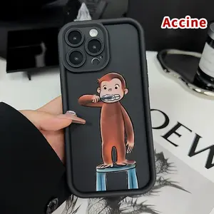 Case for iPhone Air 17 16 E Pro Max 15 Plus 14 13 12 11 XS XR mini Monkey's Hygiene Drop Protection Shockproof Soft Silicone smartphone Cover