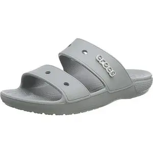 Crocs Unisex Classic Two-Strap Slide Sandals - Light Grey 206761-007